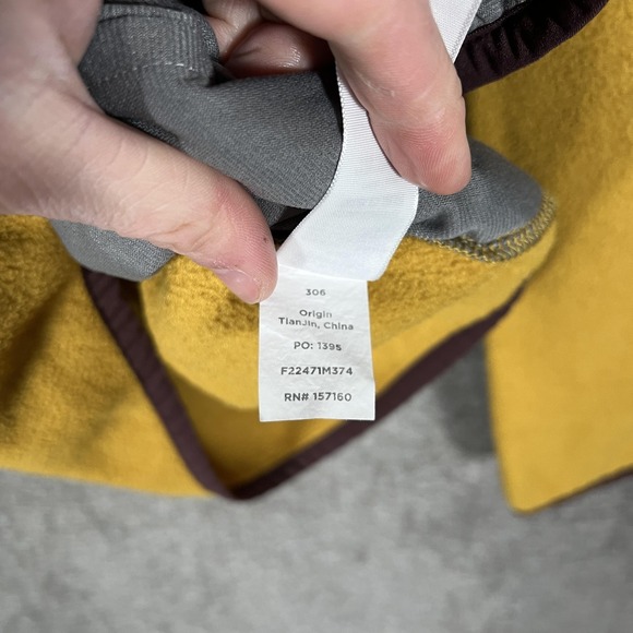 Cotopaxi Jacket Mens Large Yellow Hooded Fleece Full Zip Colorblock Hiking - Picture 8 of 10